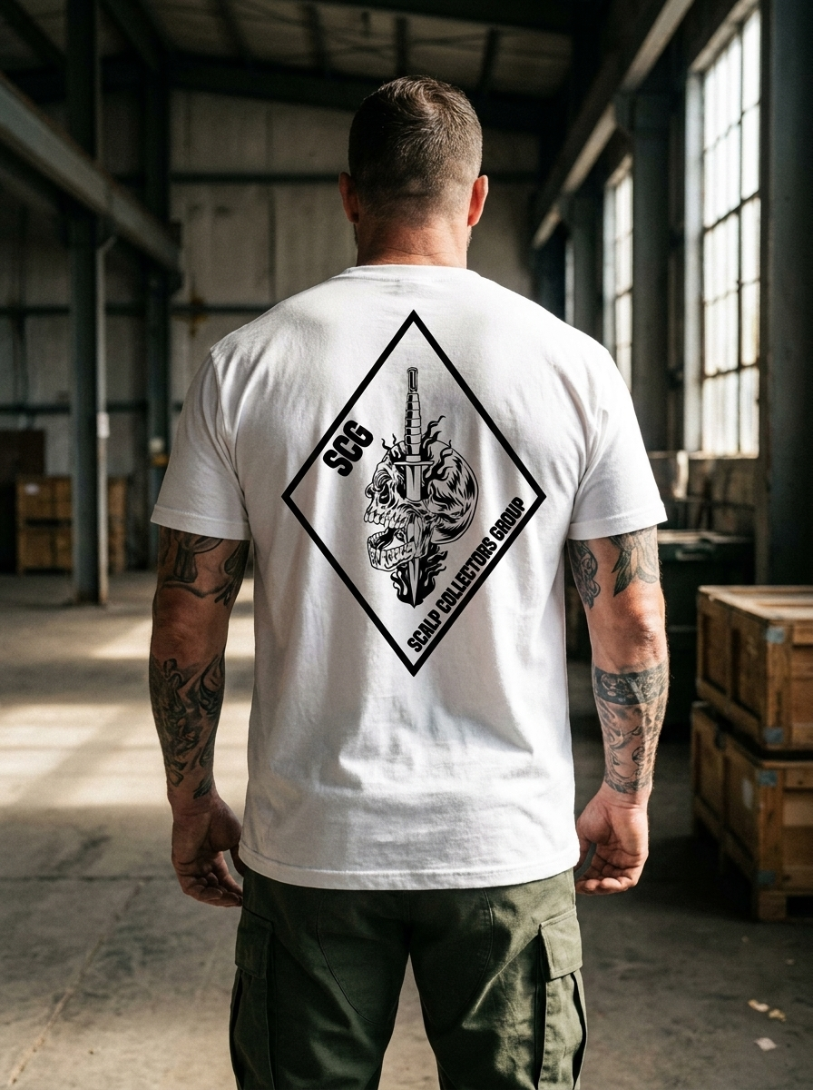 SCG Heavyweight Tee  White/Black logo Drop 01